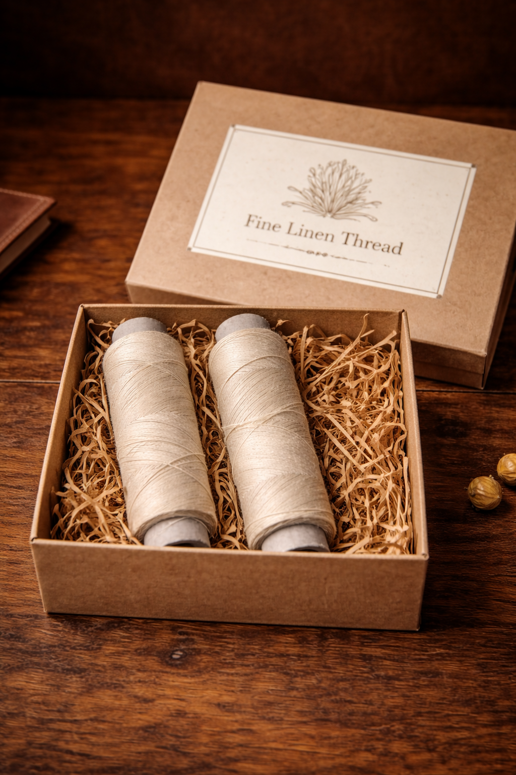 Natural Linen Thread Set — Neutral Tone